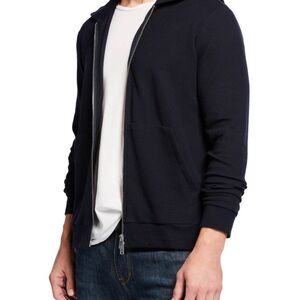 Theory Men's Dark Blue Zip-Up Sweater